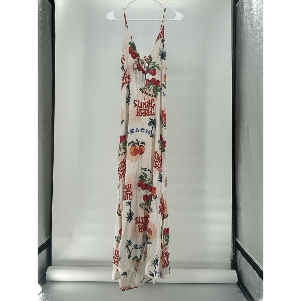 Paper Heart Fresh Fruit Open/Tie-back High Low Spaghetti Strap Dress XL NWT